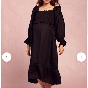 Frances Hart Maternity Smocked Cotton Dress